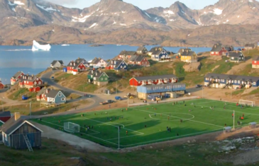 Danish GOT actor Nicolai-Coster-Waldau visits Greenland and our Edel Future DS soccer pitch in Tasiilaq